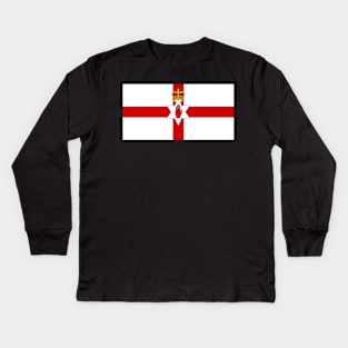 Ulster Banner, Unofficial Flag of Northern Ireland Kids Long Sleeve T-Shirt